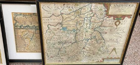 Cambridgeshire - six engraved county maps