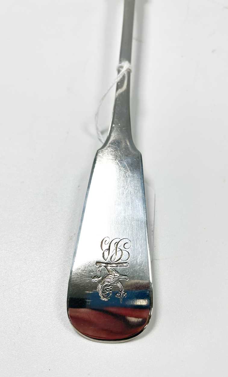 Edinburgh - A George III 18th century silver basting spoon, - Image 4 of 5