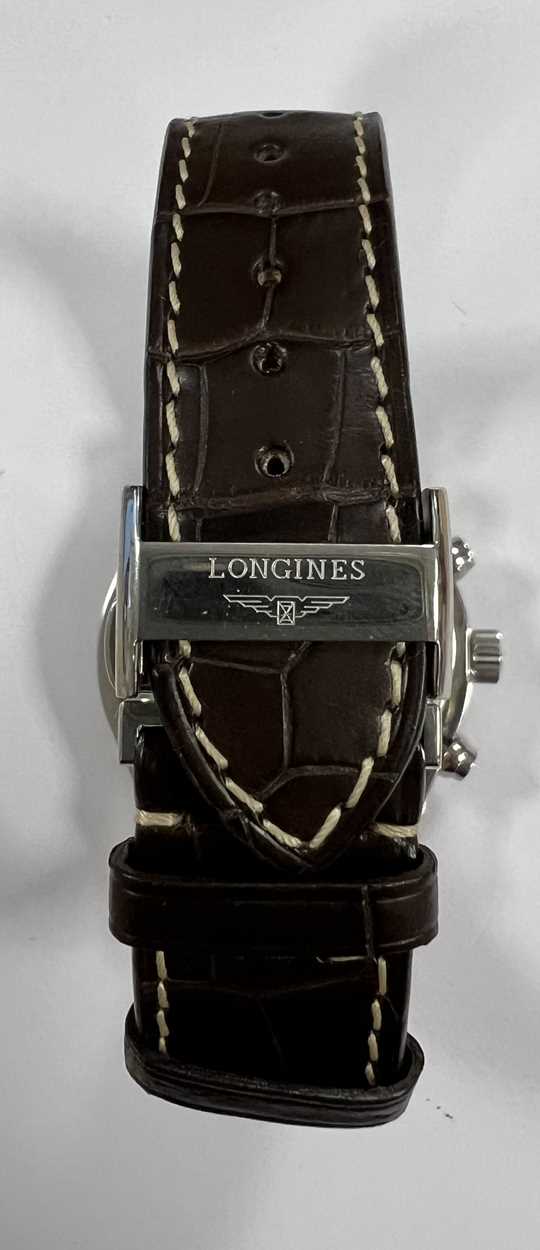 Longines - A steel 'Master Collection' triple calendar with chronograph and moonphase wristwatch, - Bild 2 aus 12