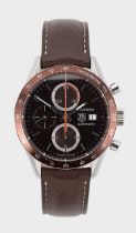 Tag Heuer - A steel 'Carerra' chronograph wristwatch,