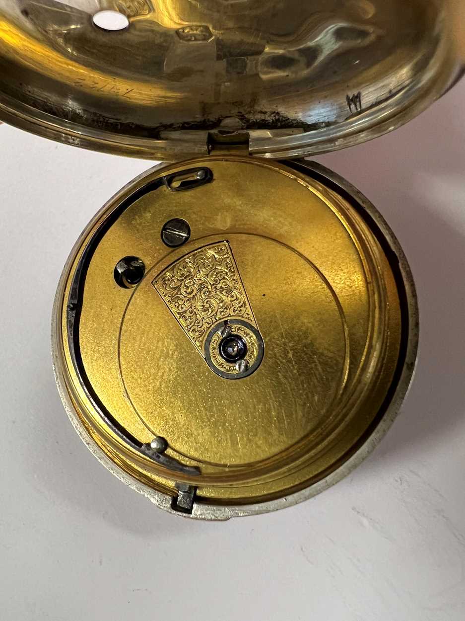 William Hardy, Aberdeen - A mid 19th century silver pair cased pocket watch with later watch chain, - Image 7 of 15