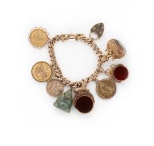 A late 20th century charm bracelet,