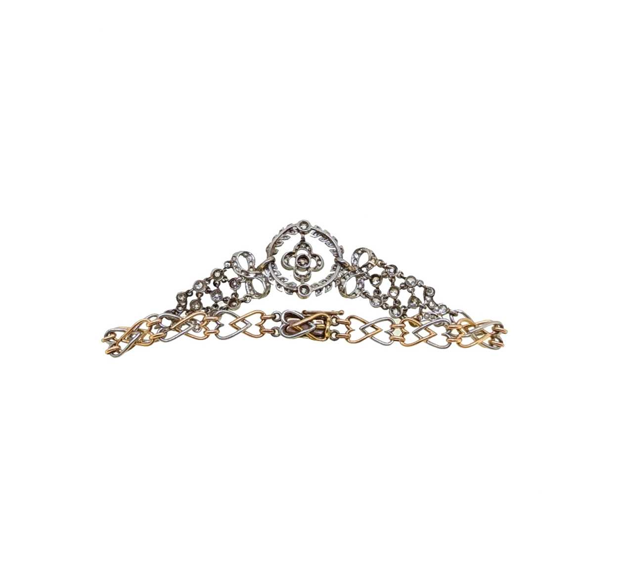 A belle époque diamond bracelet, - Image 3 of 3