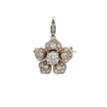 A late Victorian diamond set pendant/brooch,