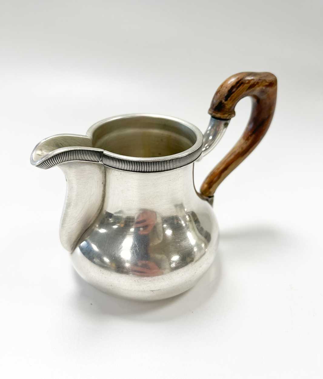 A (possibly) Italian metalwares 3- piece coffee set, - Image 4 of 6