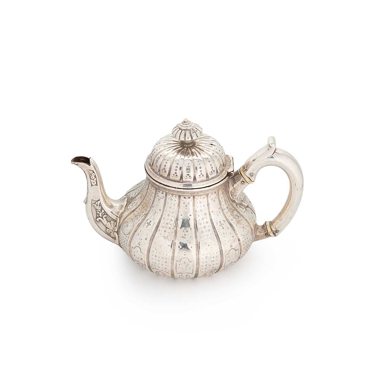 A Victorian silver bachelor's teapot, mark of R. & S. Garrard & Company,