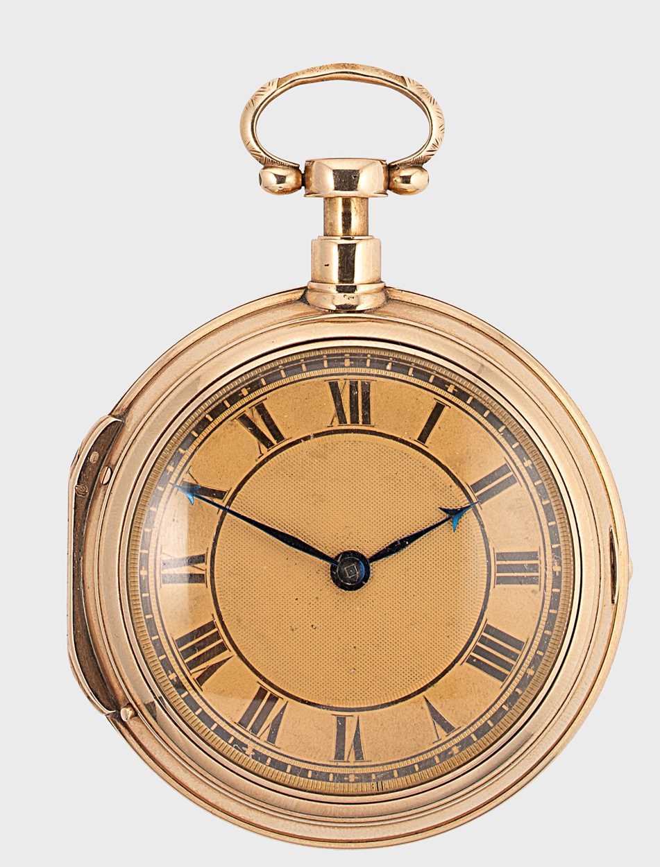 An early 19th century Swiss pair cased quarter repeating pocket watch,