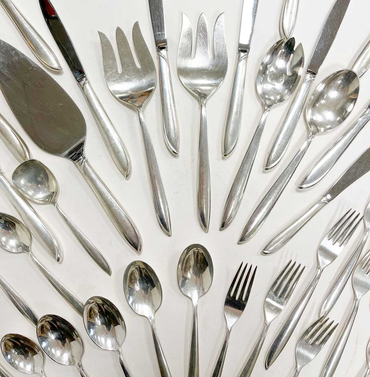 A 67-piece set of mid 20th century American metalwares silver cutlery and flatware, - Image 3 of 5