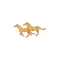 Alabaster & Wilson - a 9ct gold horse brooch,
