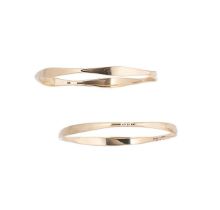 Two 9ct gold bangles,
