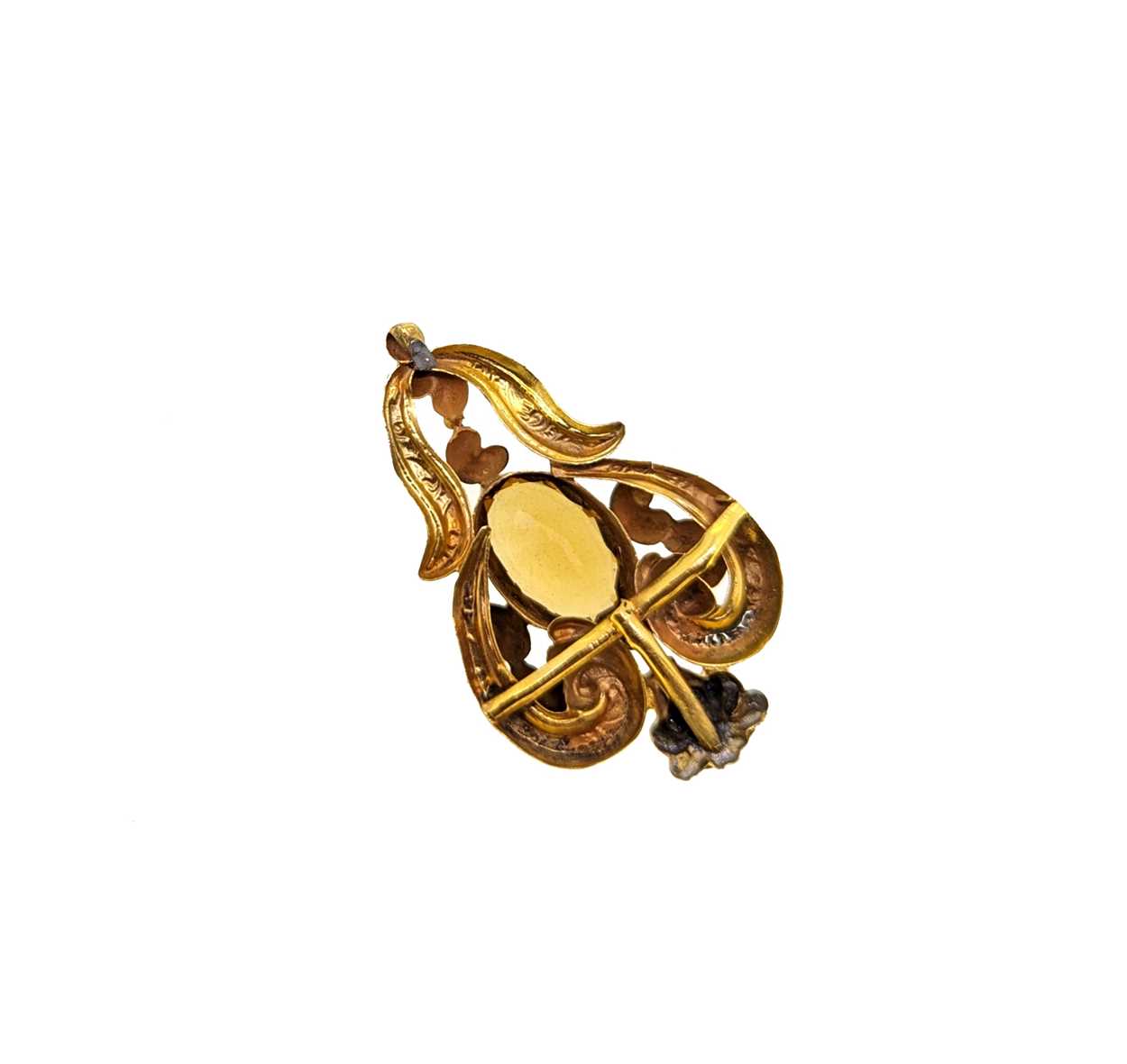 A Victorian two piece citrine brooch, - Image 6 of 6