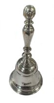 A mid 20th century silver table bell,