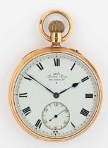 Jay’s, London – An 18ct gold open faced pocket watch,