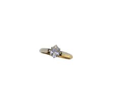 An early 20th century single stone diamond ring,