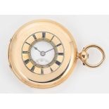 George Wilson, Penrith - A late 19th century 18ct gold half hunter pocket watch,