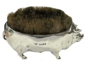 A Victorian silver novelty pen wipe,