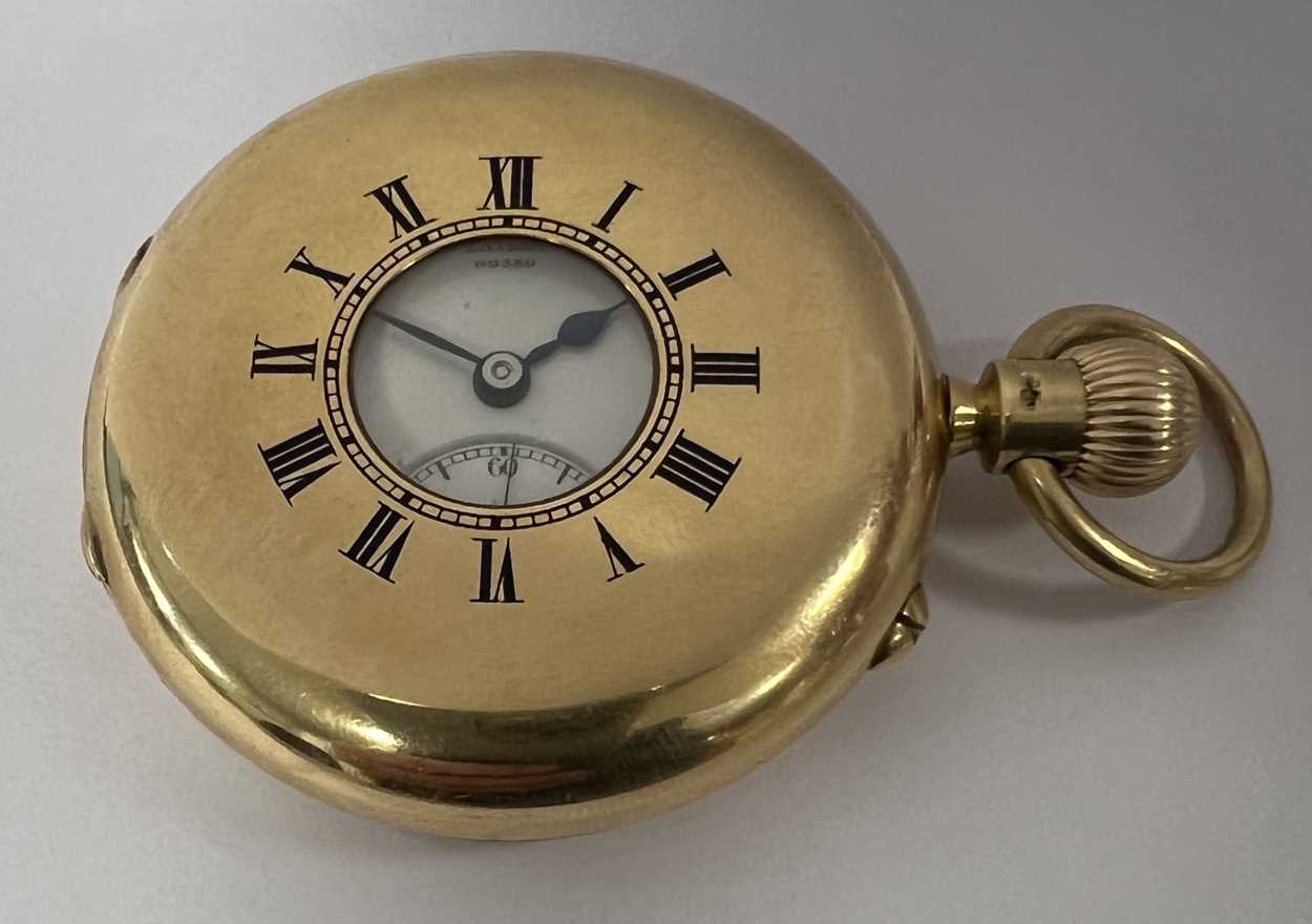 Charles Frodsham, London - A fine George V 18ct gold half hunter pocket watch, - Bild 3 aus 12