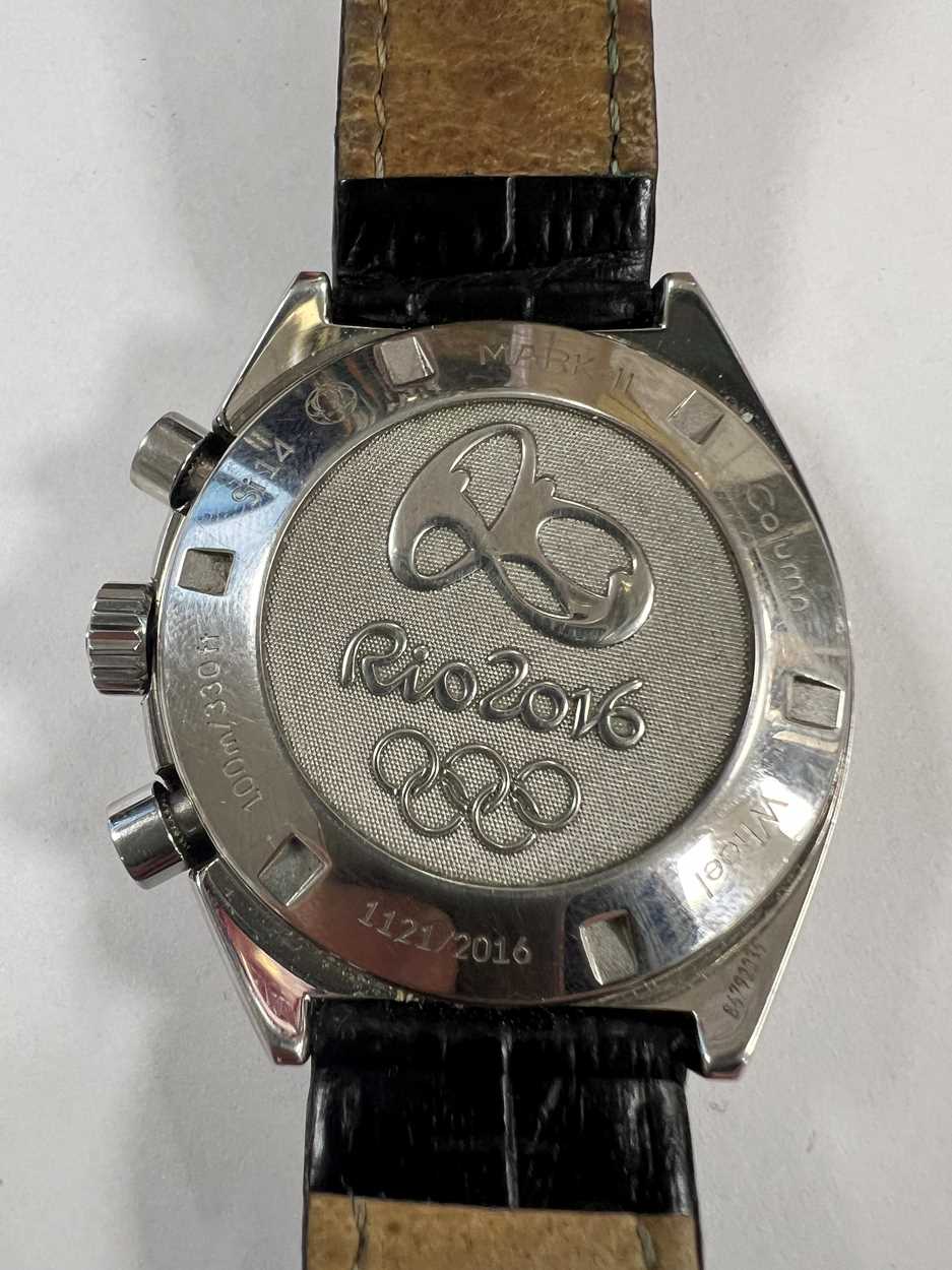 Omega - A steel limited edition 'Speedmaster Mark II Co-Axial Rio 2016' wristwatch, - Image 3 of 12