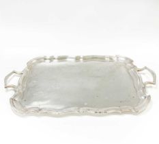 A George V silver two handled tray,