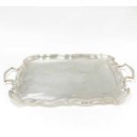 A George V silver two handled tray,