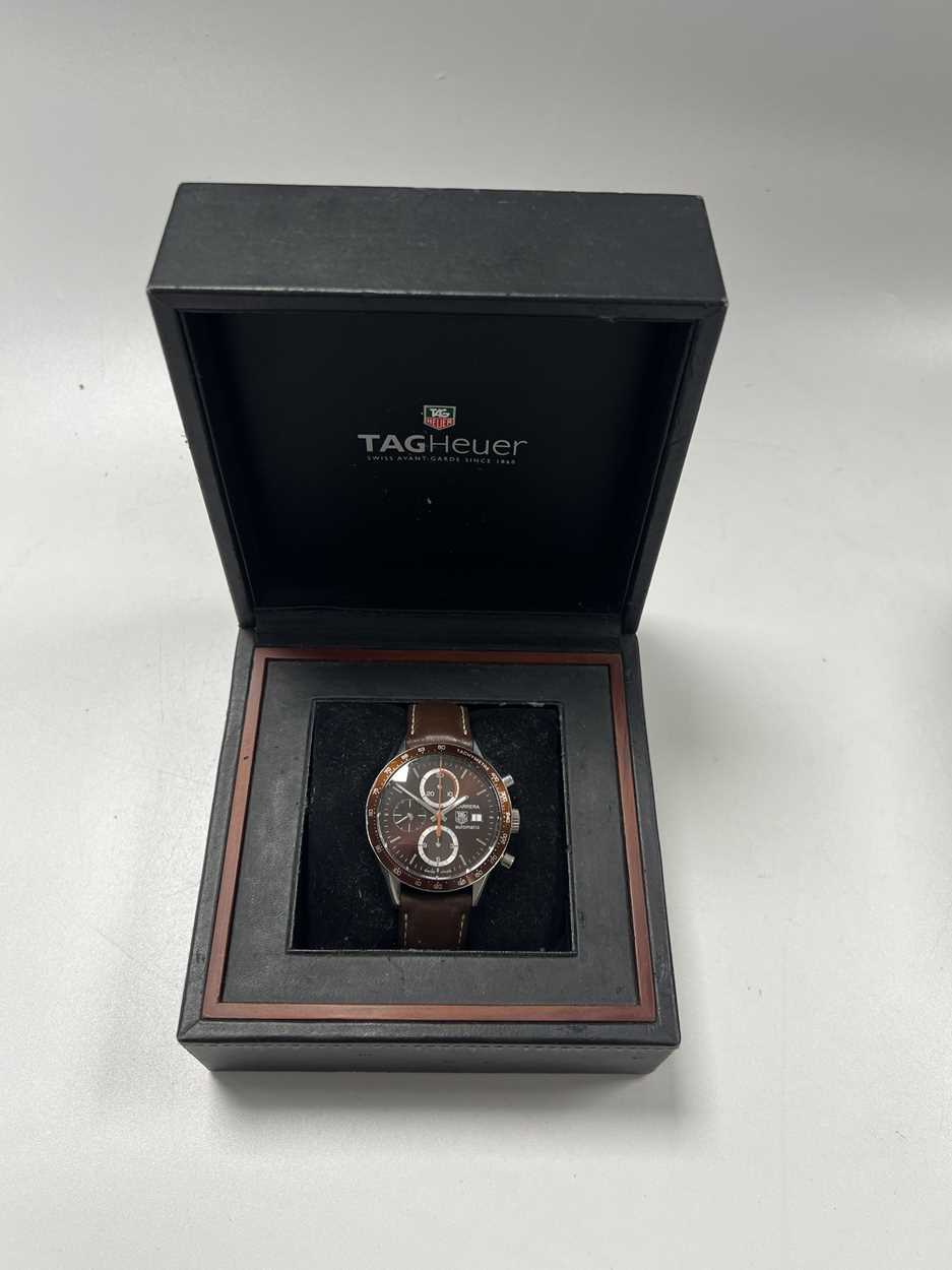 Tag Heuer - A steel 'Carerra' chronograph wristwatch, - Image 9 of 12