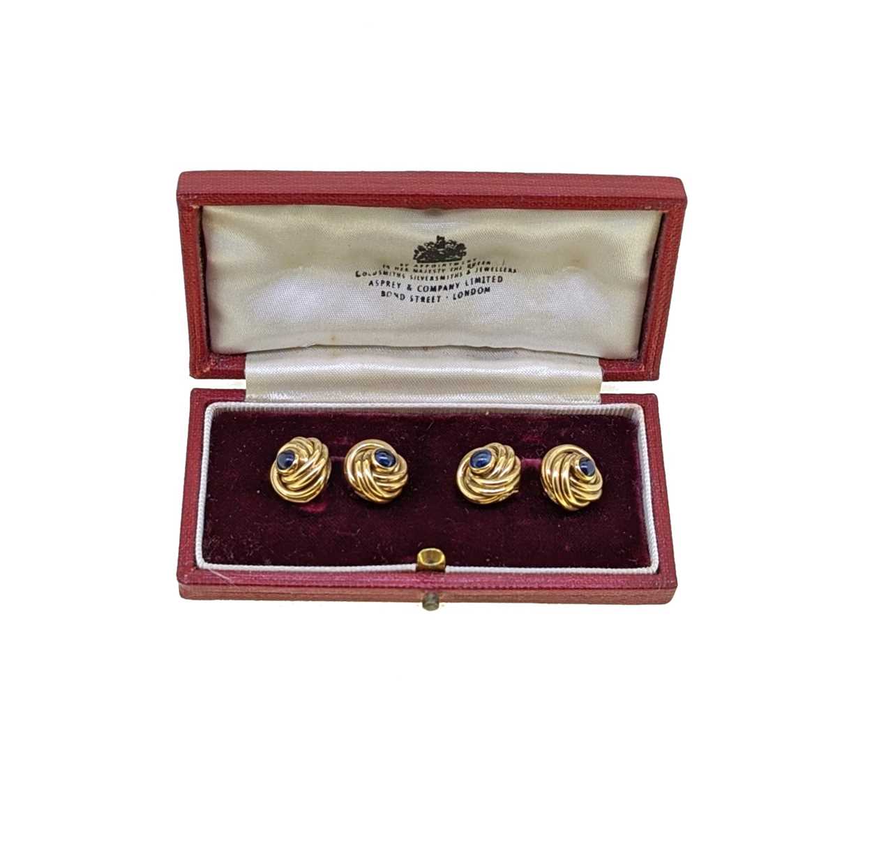 Kurt Weiss for Asprey - A pair of 9ct gold knot style cufflinks, - Image 2 of 3