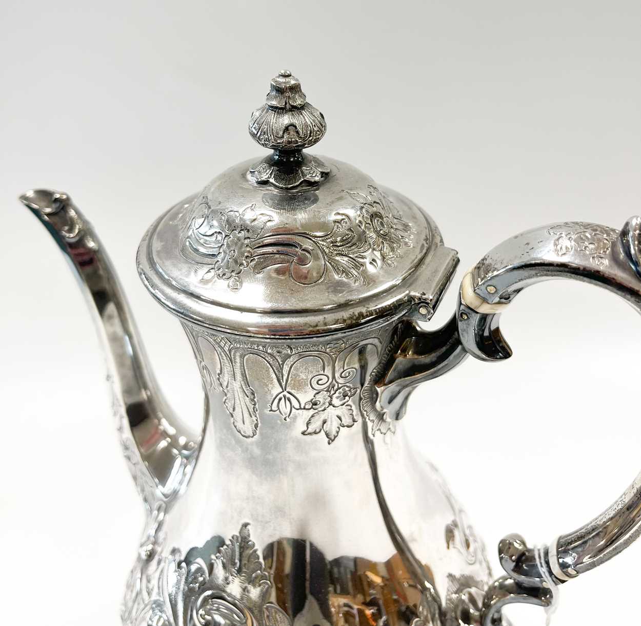 A Victorian silver coffee pot, - Image 3 of 5
