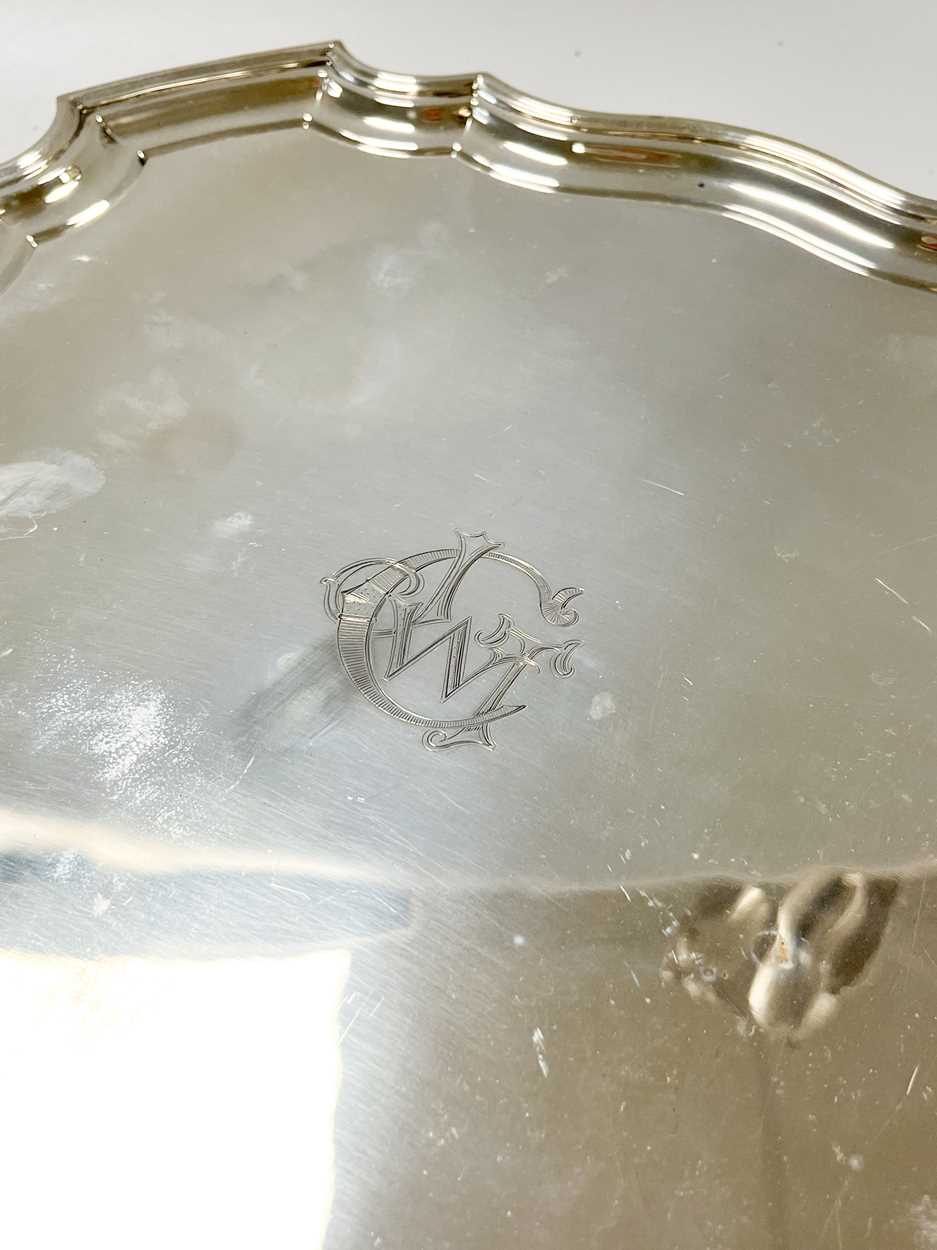 A George V silver salver, - Image 3 of 5
