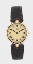 Cartier - A vermeil 'Must de Cartier Vendôme' wristwatch,