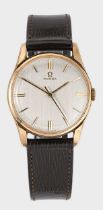 Omega - A 9ct gold wristwatch,