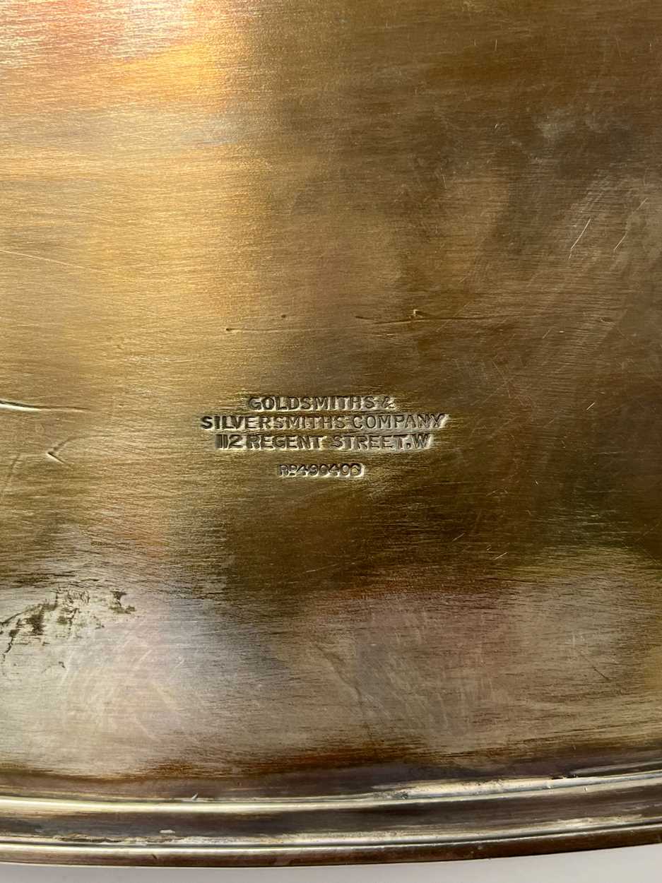 A George V silver gallery tray, - Image 3 of 4