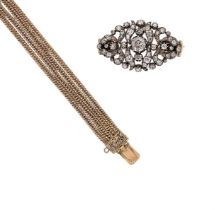 A Victorian diamond bracelet/brooch,