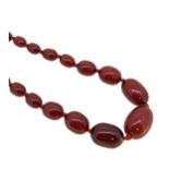 A bakelite bead necklace,