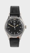 Omega - A steel military '53 Fat Arrow' wristwatch,