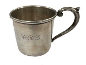 J.C. Boardman for Cartier - A mid 20th century American metalwares silver tot cup,