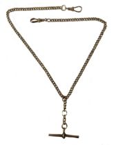 An early 20th century 9ct gold 'Albert' watch chain,