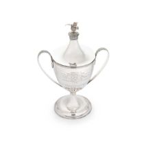 A George III 18th century silver trophy cup,