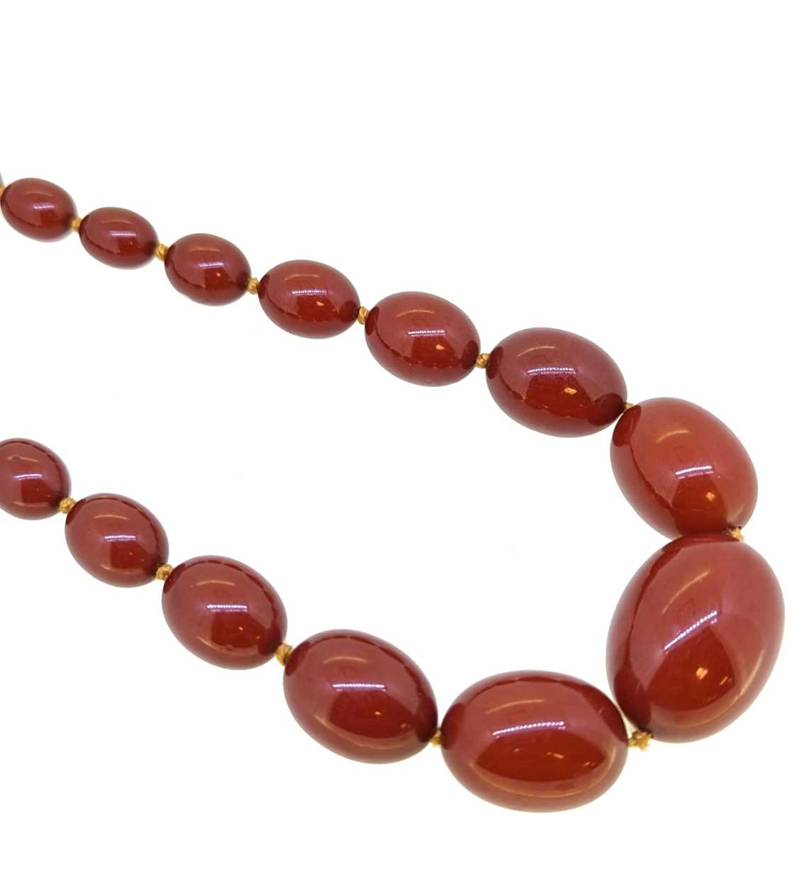 A bakelite bead necklace,