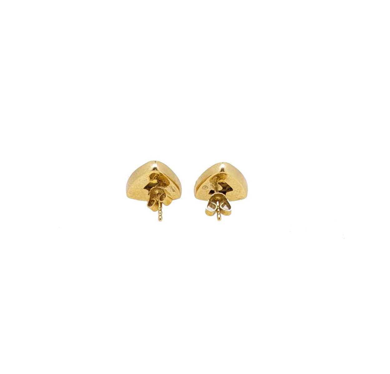 A pair of citrine and diamond ear studs, - Image 2 of 2
