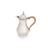 A George V silver hot water jug,