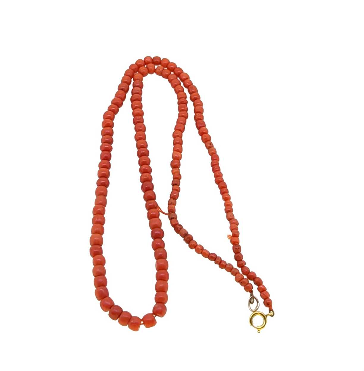 Two coral bead necklaces, - Image 3 of 3