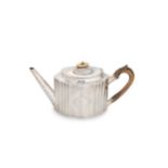 A George III 18th century silver teapot,