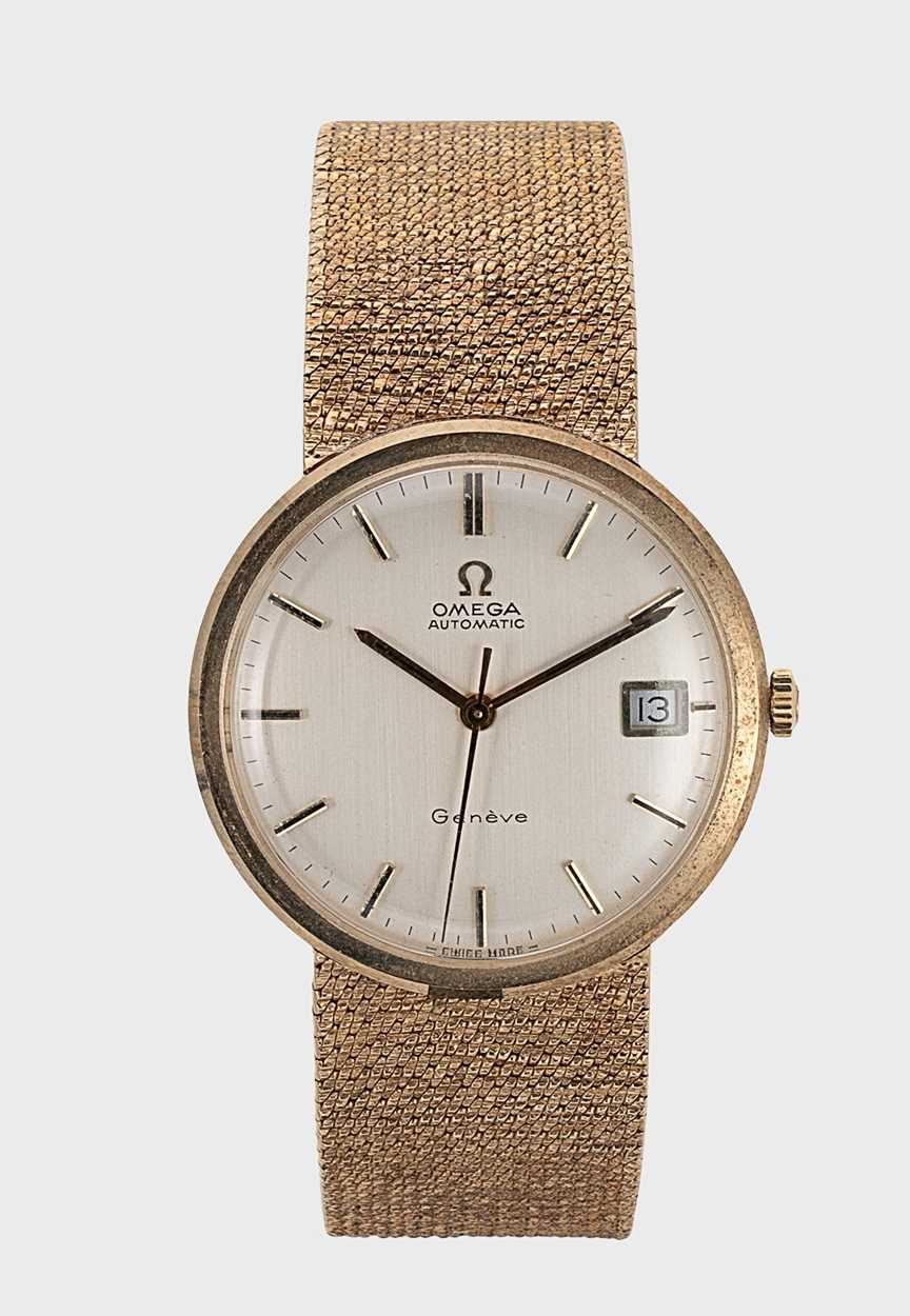 Omega - A 9ct gold wristwatch,