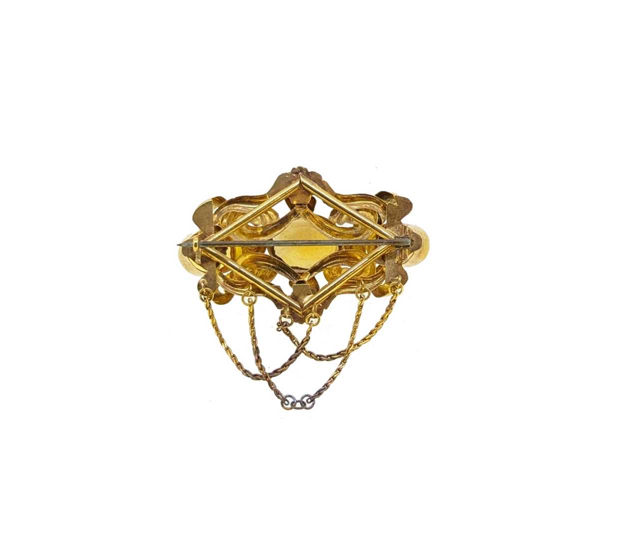 A Victorian two piece citrine brooch, - Image 4 of 6