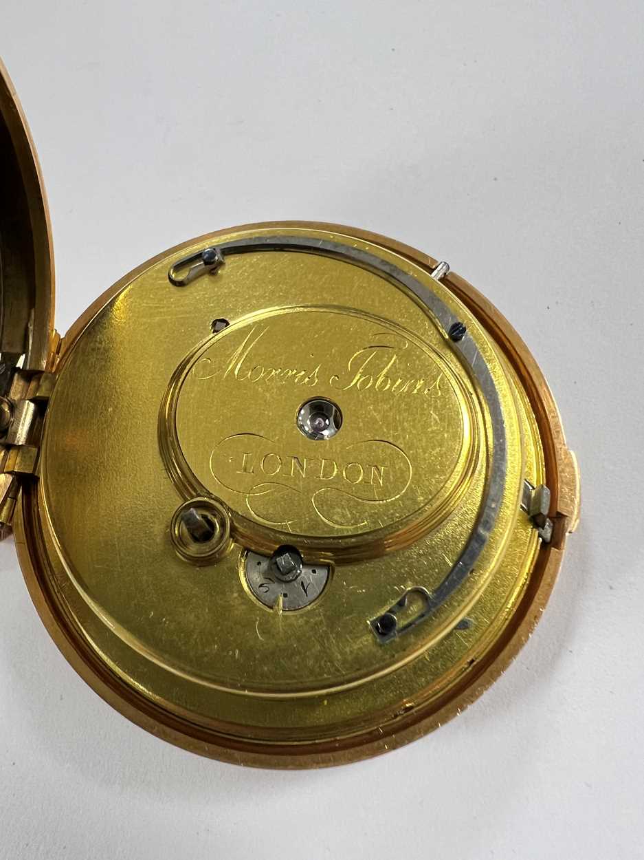 An early 19th century Swiss pair cased quarter repeating pocket watch, - Image 11 of 16