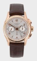 Hamilton - A rose gold plated 'Jazzmaster' chronograph wristwatch,