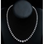 A Victorian diamond rivière necklace,