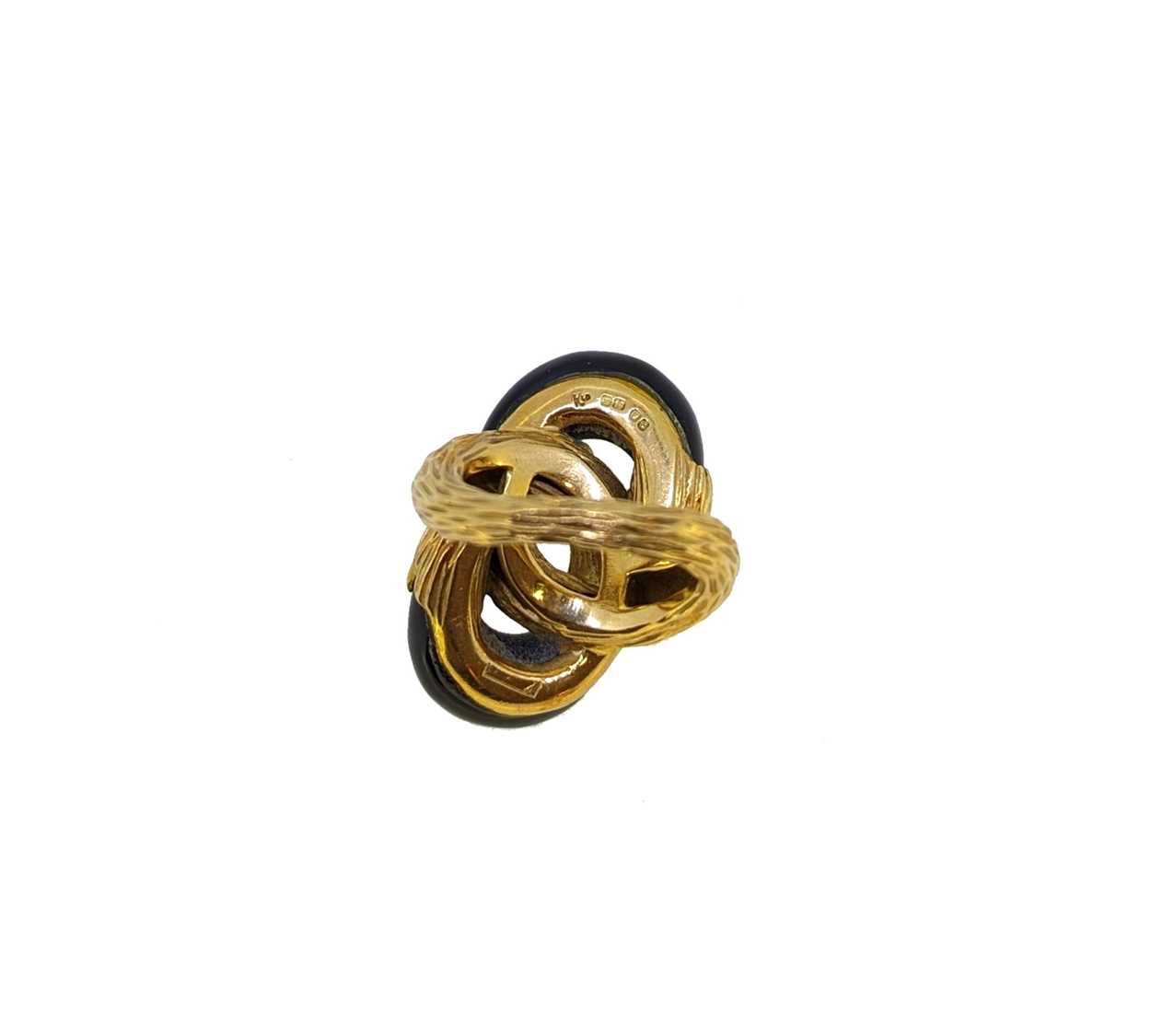 Kutchinsky - An 18ct gold onyx ring, - Image 4 of 6