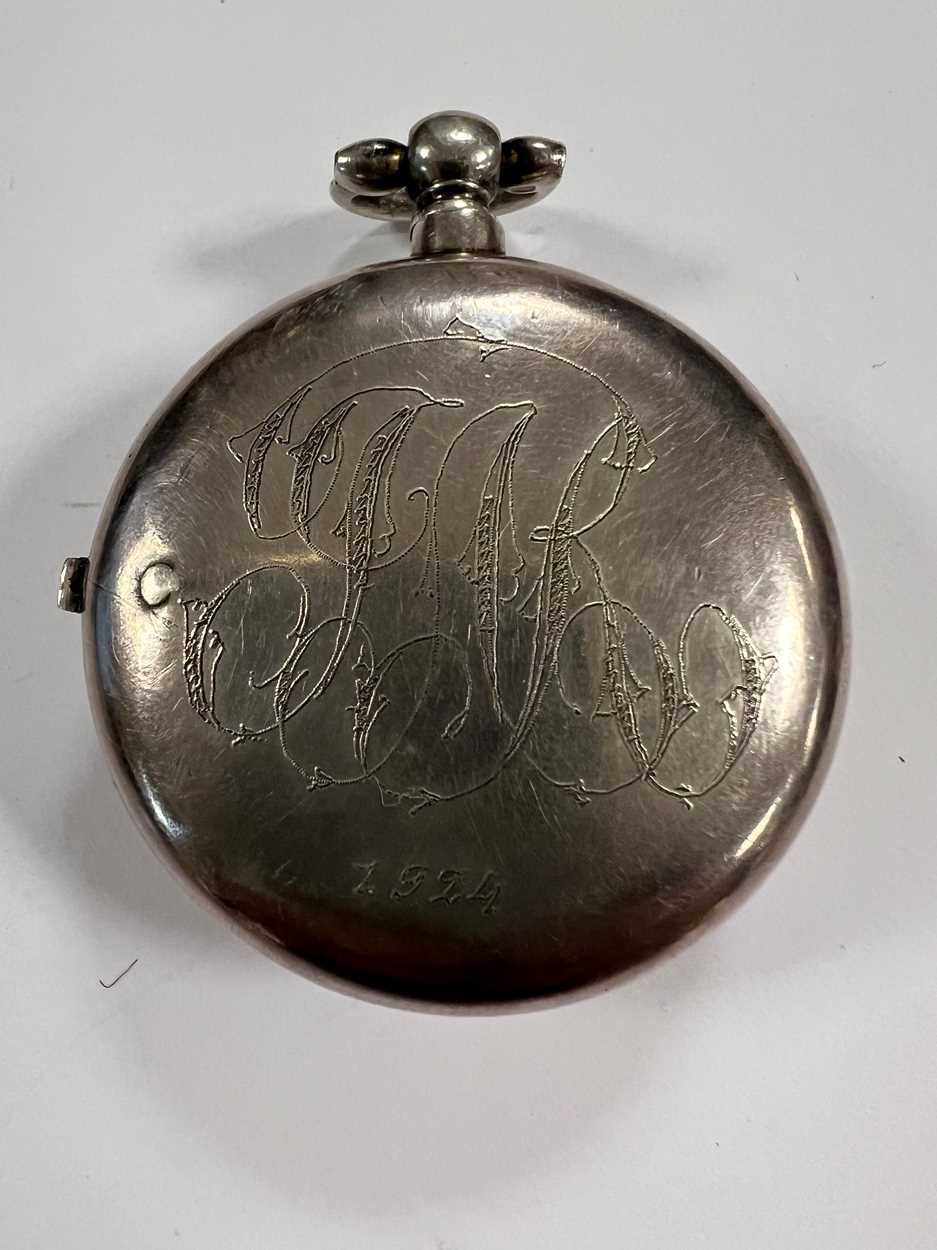 William Hardy, Aberdeen - A mid 19th century silver pair cased pocket watch with later watch chain, - Image 3 of 15