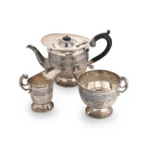 Dublin - An early 20th century silver 3-piece tea set,
